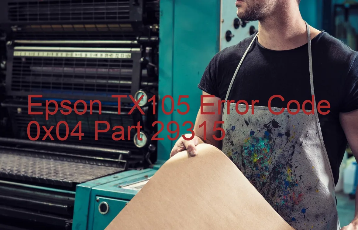 Epson TX105 Code d'erreur 0x04