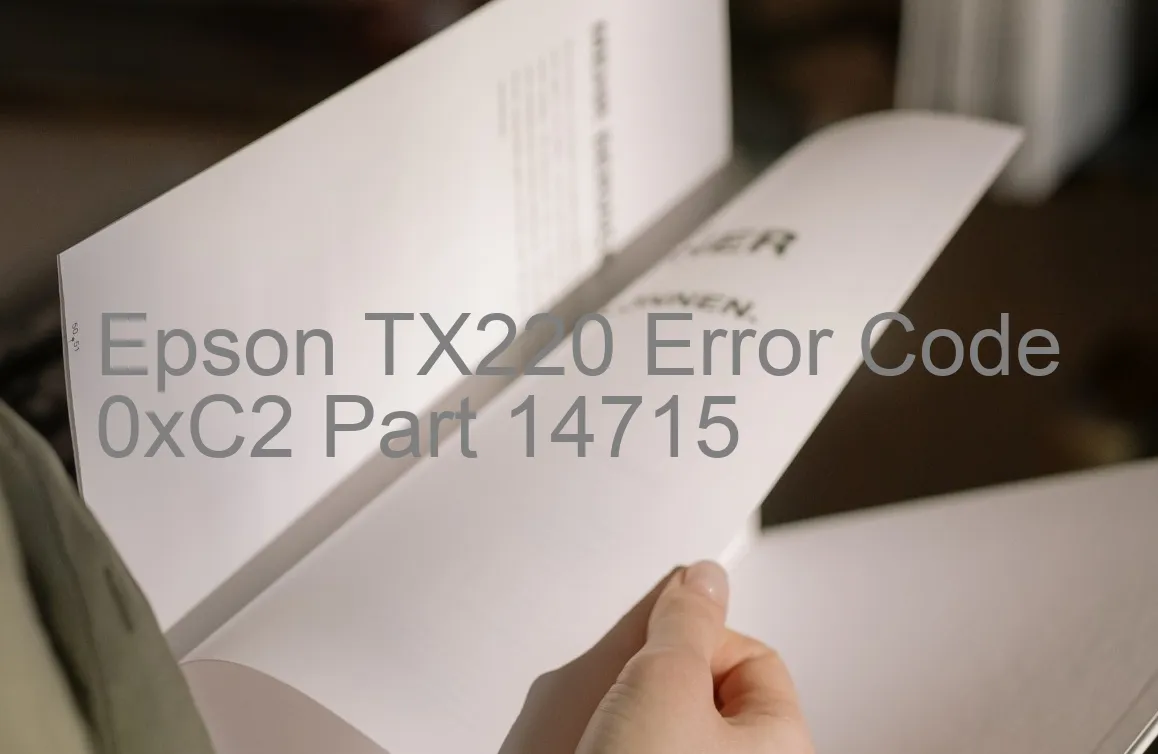 Epson TX220 Code d'erreur 0xC2