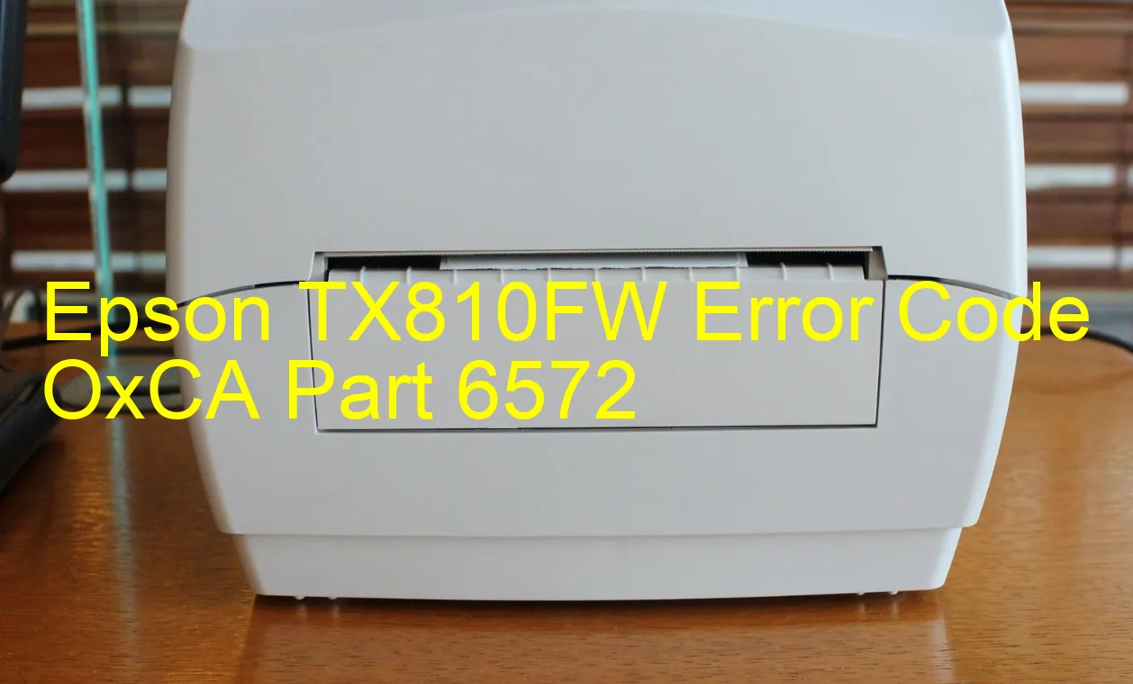 Epson TX810FW Code d'erreur OxCA