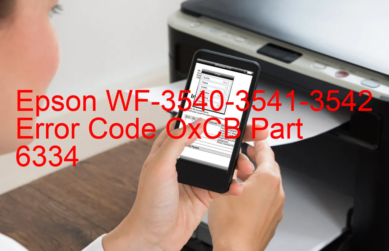 Epson WF-3540-3541-3542 Code d'erreur OxCB