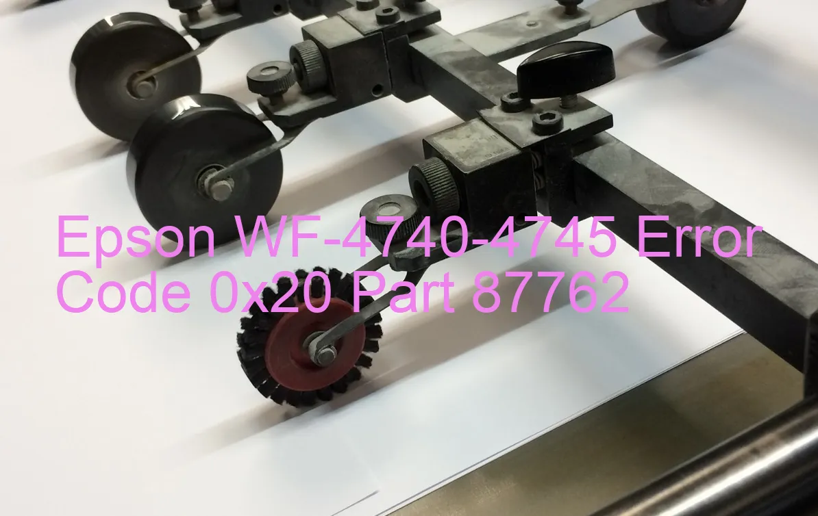 Epson WF-4740-4745 Code d'erreur 0x20