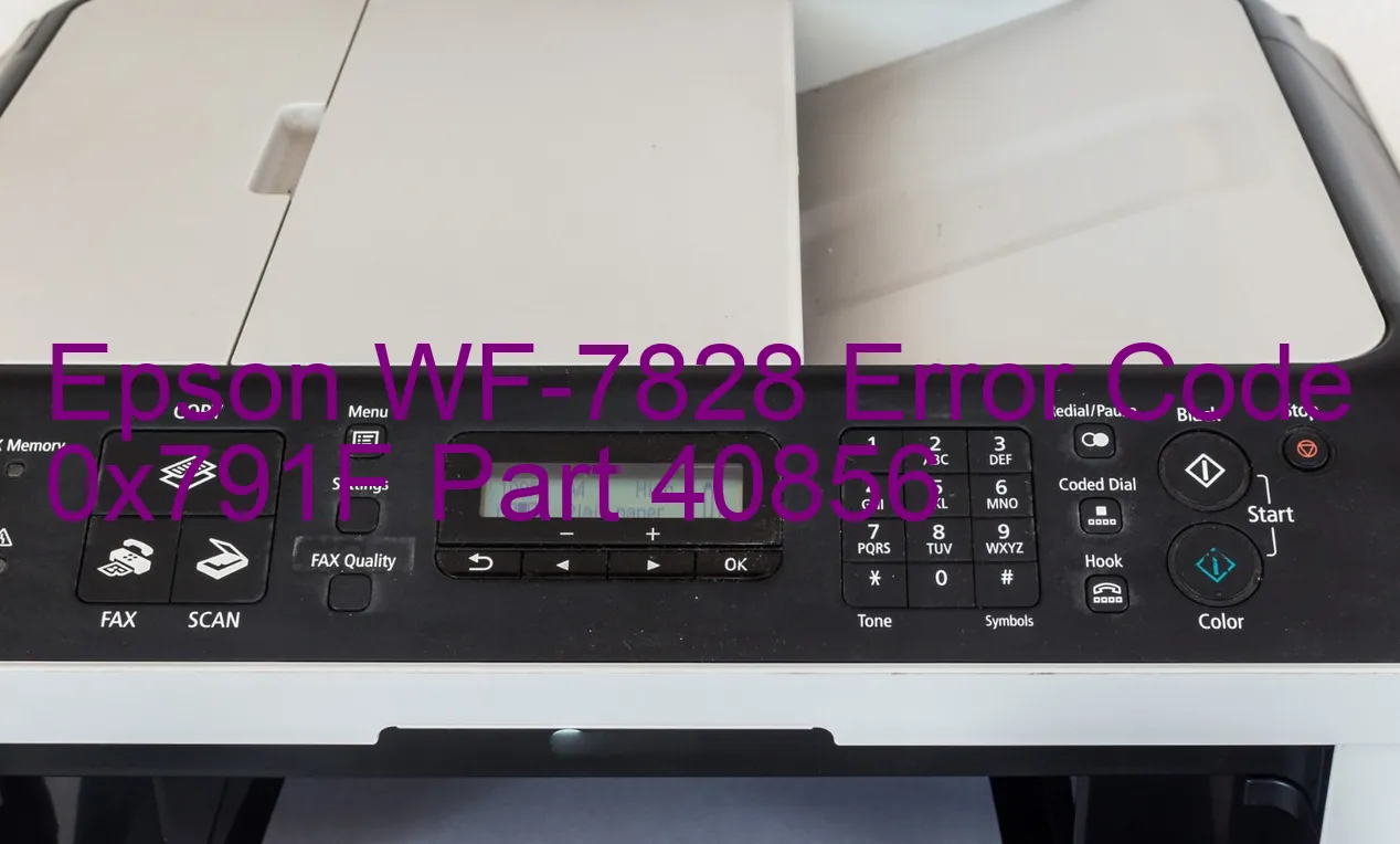 Epson WF-7828 Code d'erreur 0x791F