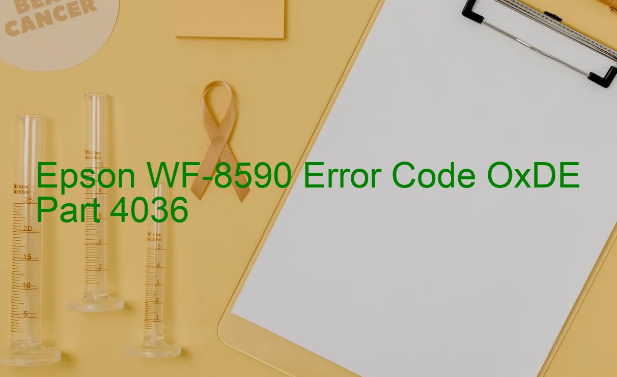 Epson WF-8590 Code d'erreur OxDE