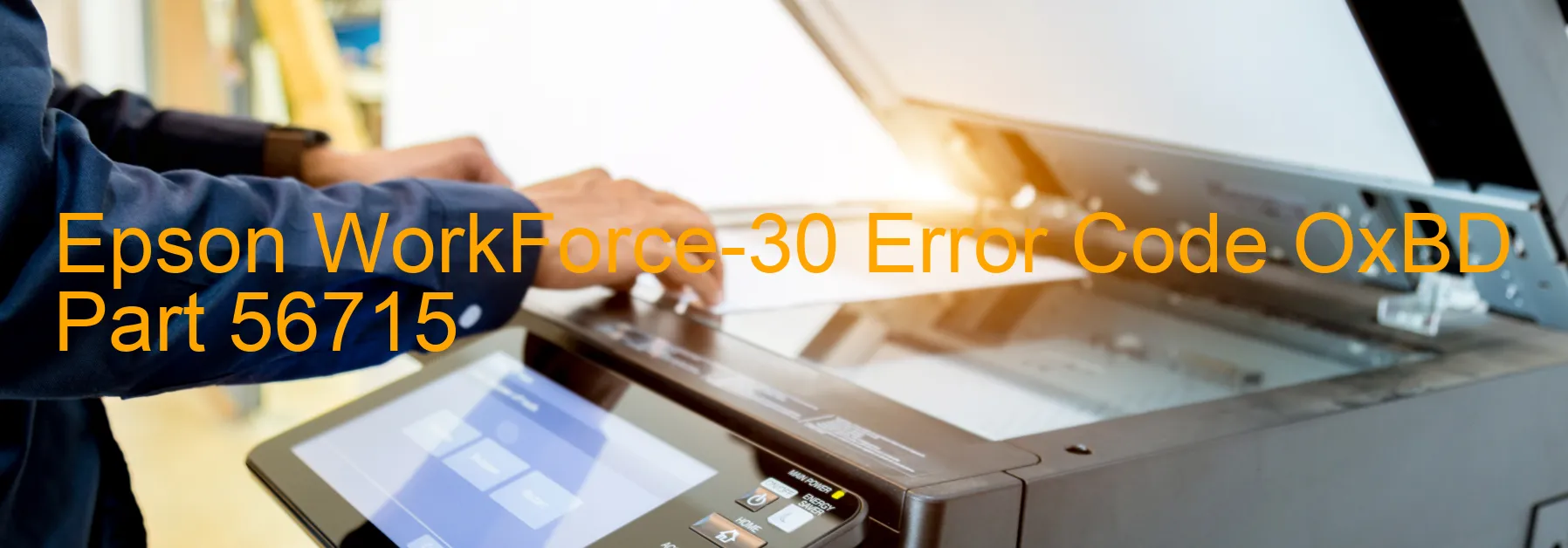 Epson WorkForce-30 Code d'erreur OxBD