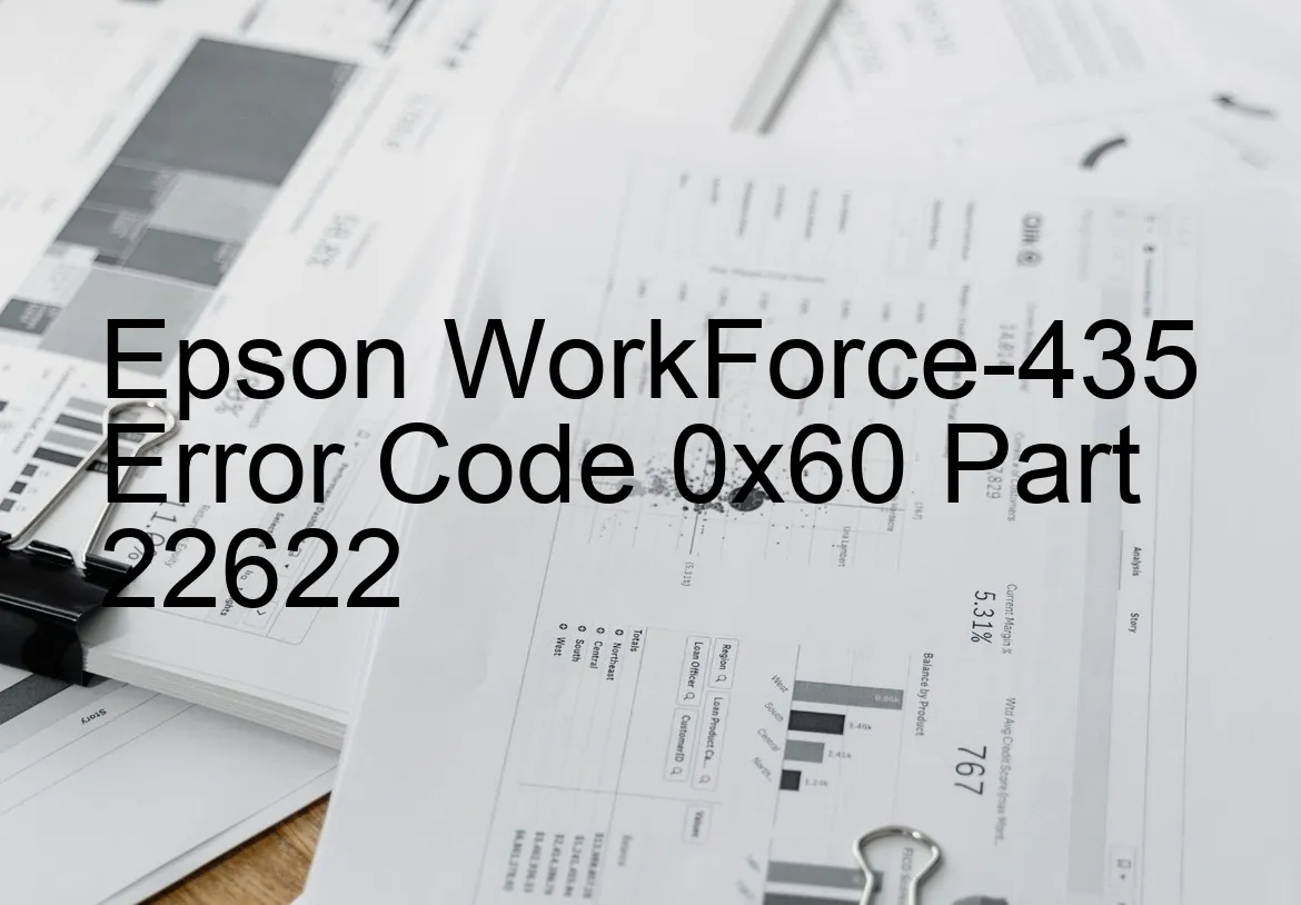 Epson WorkForce-435 Code d'erreur 0x60