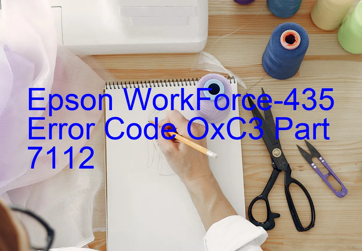 Epson WorkForce-435 Code d'erreur OxC3