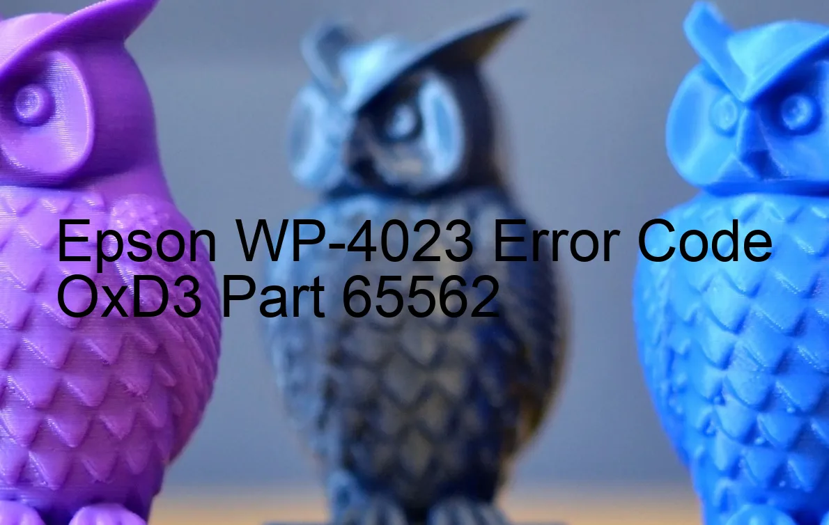 Epson WP-4023 Code d'erreur OxD3