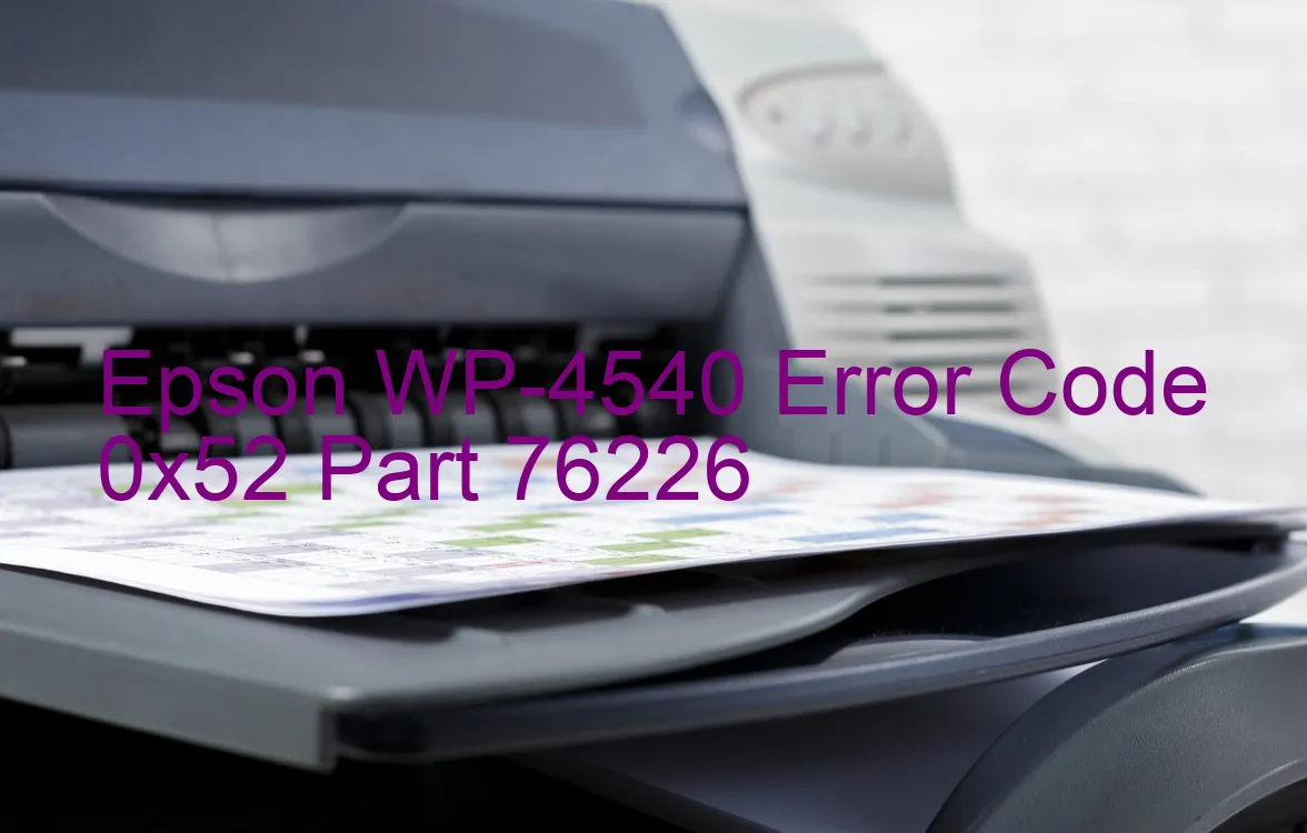 Epson WP-4540 Code d'erreur 0x52