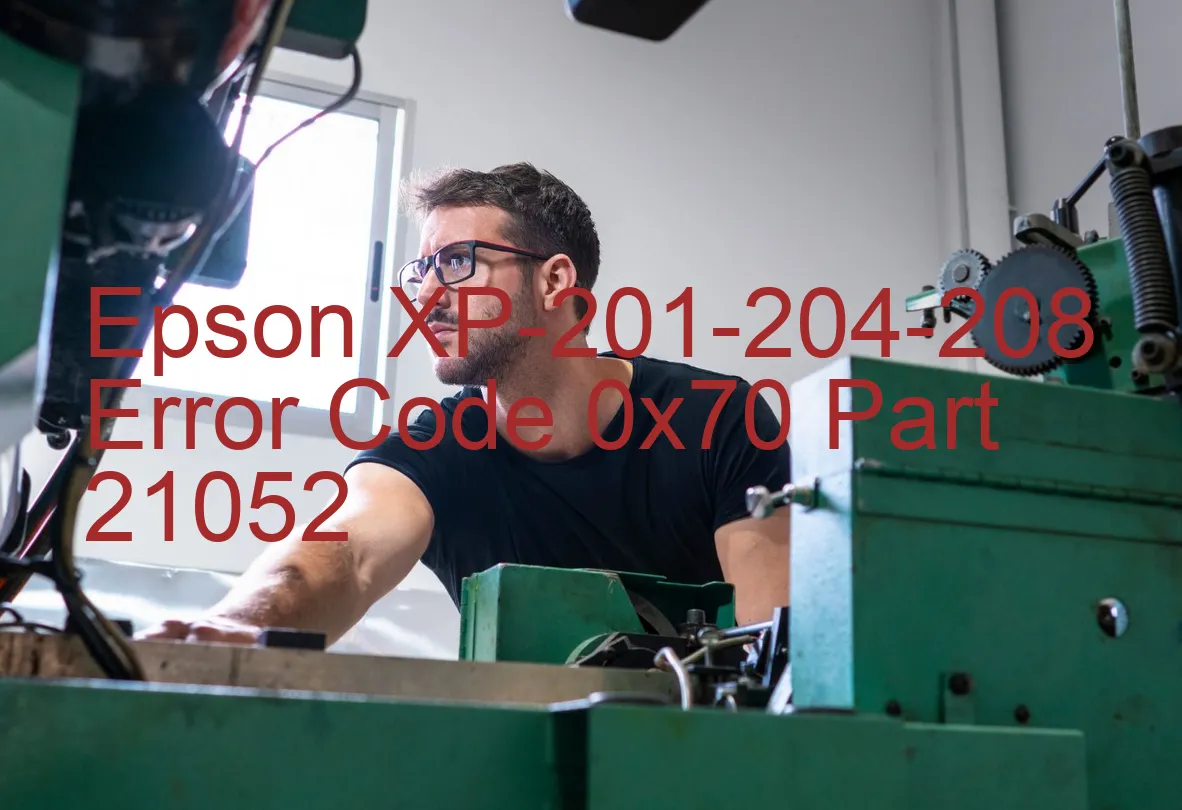 Epson XP-201-204-208 Code d'erreur 0x70