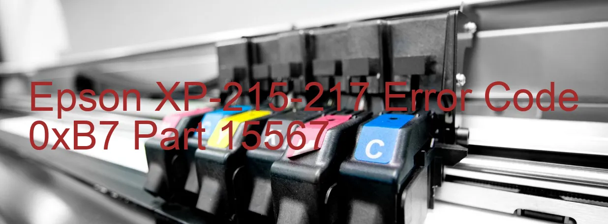 Epson XP-215-217 Code d'erreur 0xB7