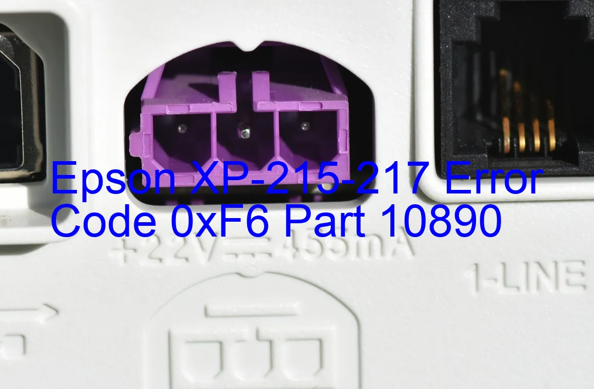 Epson XP-215-217 Code d'erreur 0xF6