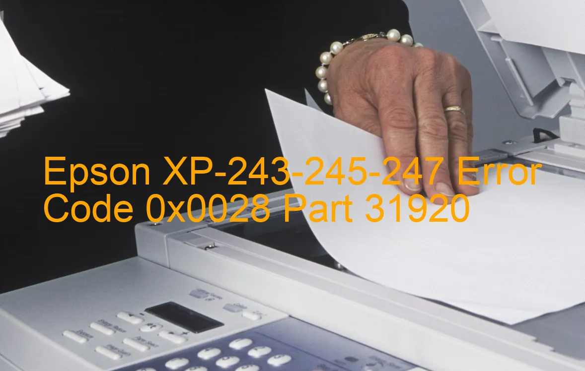 Epson XP-243-245-247 Code d'erreur 0x0028