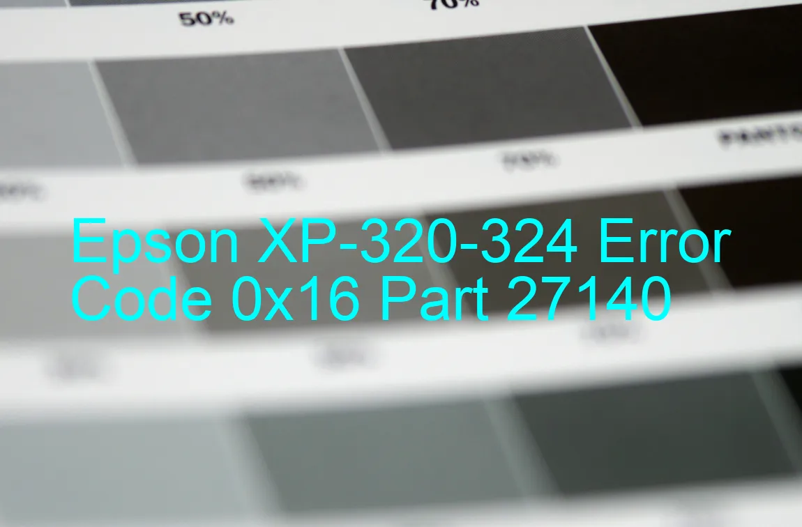 Epson XP-320-324 Code d'erreur 0x16