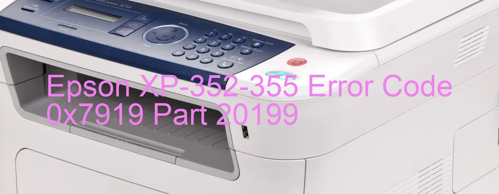 Epson XP-352-355 Code d'erreur 0x7919