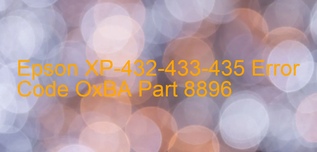 Epson XP-432-433-435 Code d'erreur OxBA