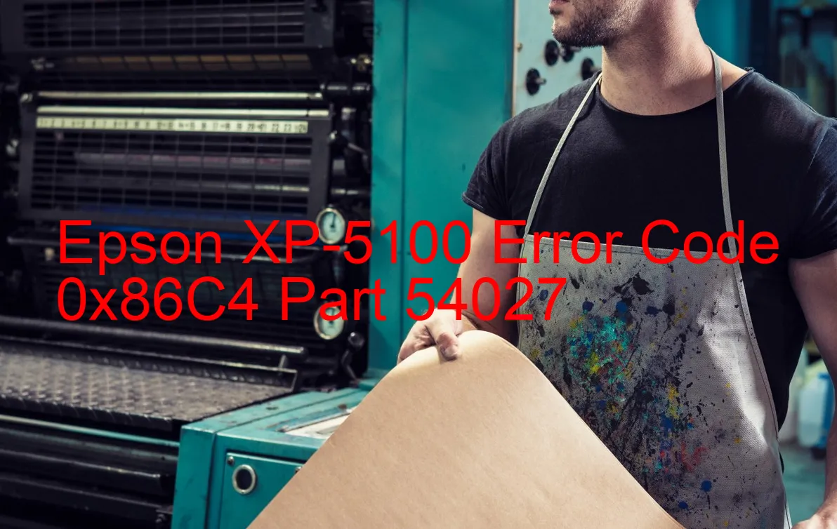 Epson XP-5100 Code d'erreur 0x86C4