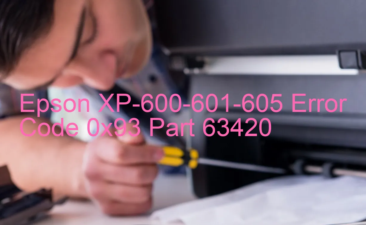 Epson XP-600-601-605 Code d'erreur 0x93